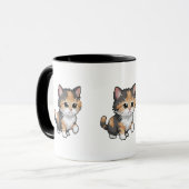 Cute Pixel Art Kitten Mug Tasse (Vorderseite Links)