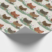 Cute Pixel Chickens Pattern Geschenkpapier (Ecke)