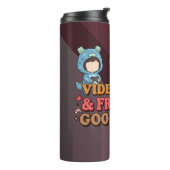 Cute Pixel Gamer Friends Art Piece Thermosbecher (Nach links gedreht)