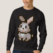 cute Pixelated Easter Video Game Easter Bunny Gami Sweatshirt (Vorderseite)