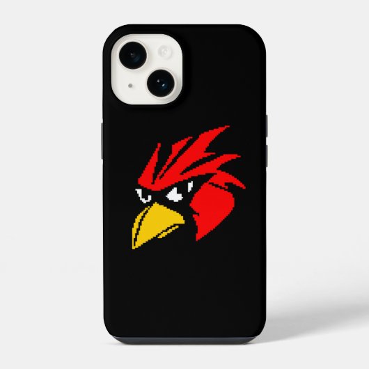 Cute pixeled bird face drawstring bag hand sanitiz iPhone hülle (Rückseite)