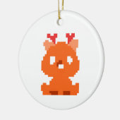 Cute pixeled deer baby playing cards drawstring ba keramik ornament (Links)