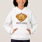 Cute Pizza Love Sticker Hoodie (Vorderseite)