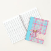 Cute plaid pastel pink Daisy Notes Notebook Notizblock (Innenseite)
