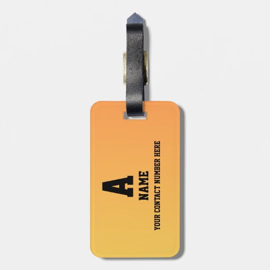 Cute Plain with Simple Design Gepäckanhänger (Rückseite vertikal)