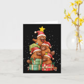 Cute Platypus Le Christmas Tree Xmas Hat Karte (Gelbe Blume)