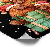 Cute Platypus Le Christmas Tree Xmas Hat  Poster (Ecke)