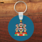 Cute Platypus Le Christmas Tree Xmas Hat Schlüsselanhänger (Vorderseite)