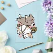 Cute Playful Cats Design – Fun Paws and Play Art Acryleinladungen (In Situ (Hochzeit))