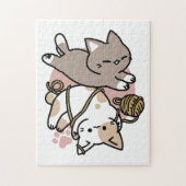 Cute Playful Cats Design – Fun Paws and Play Art Puzzle (Vertikal)