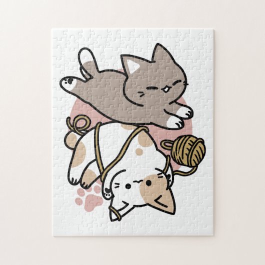Cute Playful Cats Design – Fun Paws and Play Art Puzzle (Vertikal)