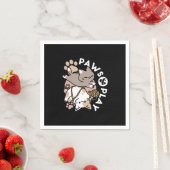 Cute Playful Cats Design – Fun Paws and Play Art Serviette (Beispiel)