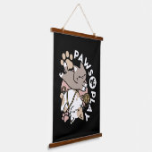 Cute Playful Cats Design – Fun Paws and Play Art Wandteppich Mit Holzrahmen (Gewinkelt)