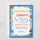 Cute Playful Science Lab Kids Birthday Party Einladung (Vorderseite)