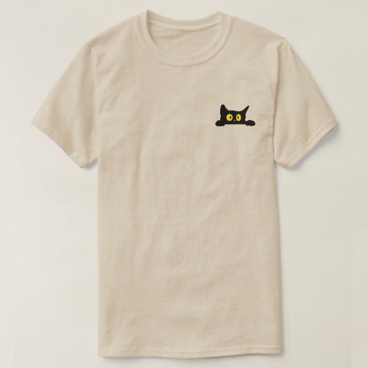 Cute Pocket Cat T-Shirt | Funny Kitten Peeking  (Design vorne)