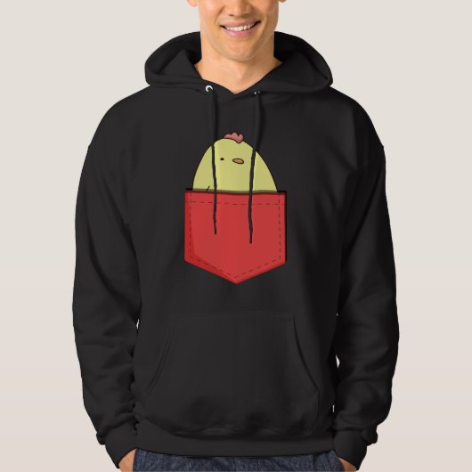 Cute Pocket Chicken Chicken In Pocket For Kids Hoodie (Vorderseite)