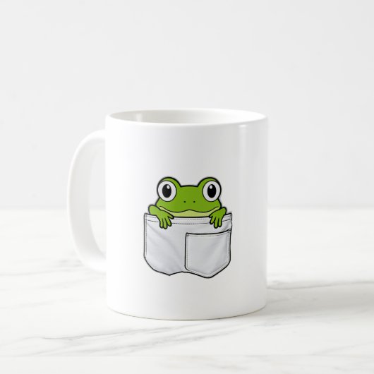 Cute Pocket Frog Kaffeetasse (Vorderseite Links)