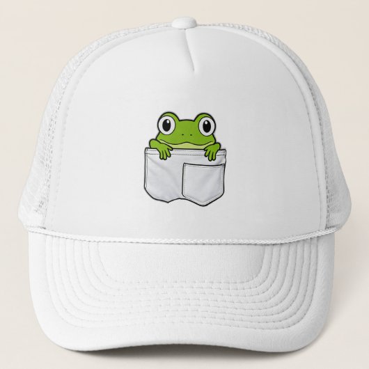 Cute Pocket Frog Truckerkappe (Vorderseite)