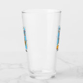 Cute Polar Bear Add Your Text Surfing Cartoon Glas (Links)