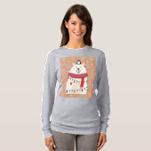 Cute Polar Bear and Penguin Christmas Holiday T-Shirt (Vorne ganz)