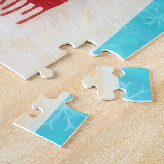 Cute Polar Bear Art Christmas Holiday Puzzle Art (Seite)