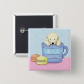 Cute Polar Bear Button (Vorne & Hinten)