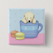 Cute Polar Bear Button (Vorderseite)
