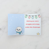 Cute Polar Bear Christmas Karte (Innenseite)