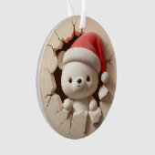 Cute Polar Bear Double-Sided Holiday Ornament (Vorderseite)