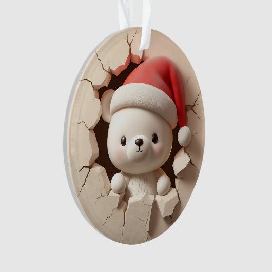 Cute Polar Bear Double-Sided Holiday  Ornament (Vorderseite)