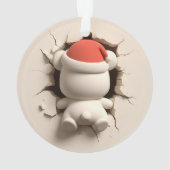 Cute Polar Bear Double-Sided Holiday Ornament (Rückseite)