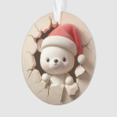 Cute Polar Bear Double-Sided Holiday  Ornament (Vorderseite)
