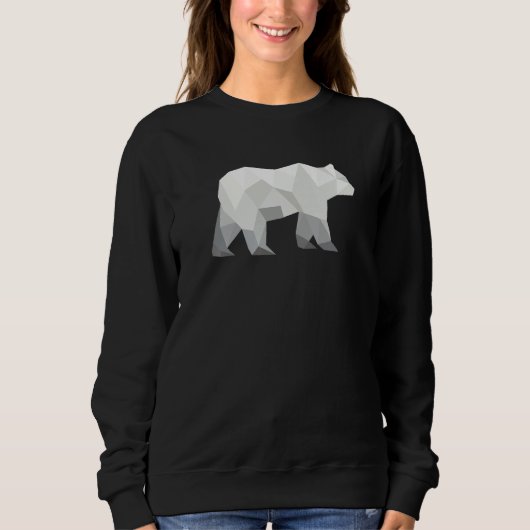 Cute Polar Bear Geometric Abstract Wildlife Animal Sweatshirt (Vorderseite)