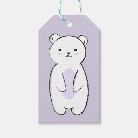 Cute Polar Bear Geschenkanhänger (Vorderseite)
