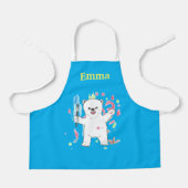 Cute Polar bear Kids Name Art Apron Schürze (Vorderseite)