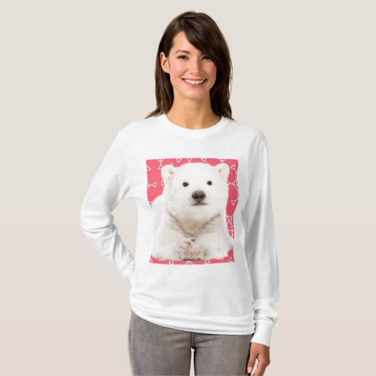 Cute Polar Bear Long Sleeve Tshjrt T-Shirt (Vorne ganz)