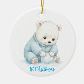 Cute Polar Bear Ornament (Vorne)