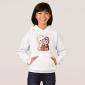 Cute Polar Bear Penguin Kids Hoodie (Vorne ganz)
