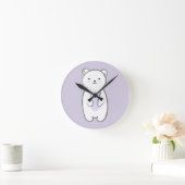 Cute Polar Bear Runde Wanduhr (Zuhause)