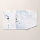 Cute polar bear script name badhandtuch set (Handtuch)