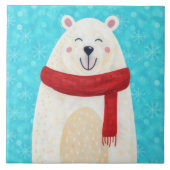 Cute Polar Bear Snow Winter Decorative Tile Fliese (Vorderseite)