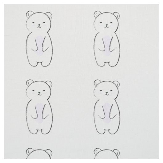 Cute Polar Bear Stoff (Muster)