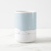 Cute Polar Bear 'tis the season Customizable Kaffeetasse (Mittel)