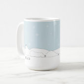 Cute Polar Bear 'tis the season Customizable Kaffeetasse (Vorderseite Links)