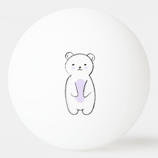 Cute Polar Bear Tischtennisball (Vorderseite)