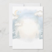 Cute Polar Bear Winter Baby shower Animal Blue  Einladung (Rückseite)