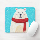Cute Polar Bear Winter Mousepad (Mit Mouse)