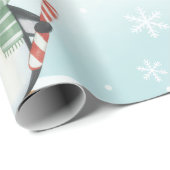 Cute Polar Bears & Penguins Christmas Pattern Geschenkpapier (Rolleneckpunkt)