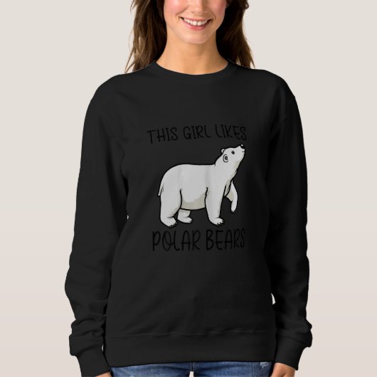 Cute Polar Bears Wildlife Nature Wilderness Sweatshirt (Vorderseite)