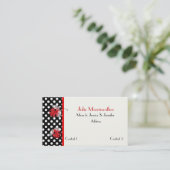 Cute Polka Dot and Ladybug Mommy Card Telefonnummerkarte (Stehend Vorderseite)